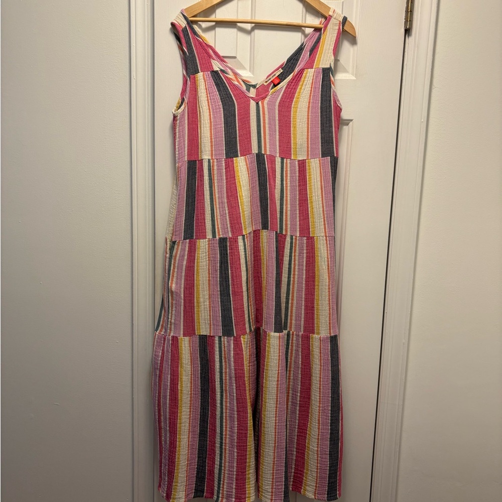 Marine Layer Colorful Striped Maxi Dress